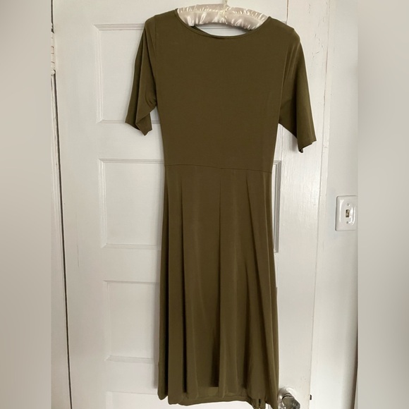 Boob Design Maternity Nursing Twist Short Sleeved Dress Forest Green Size Small - Picture 7 of 12